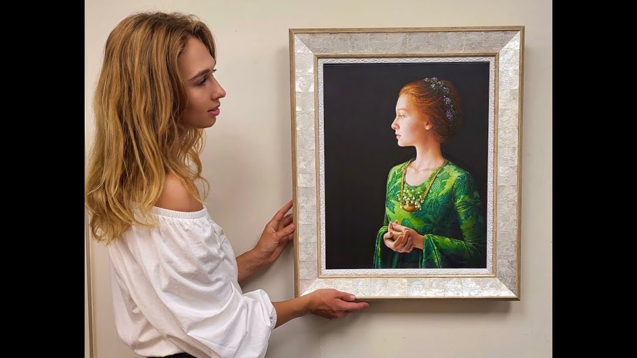 Framing process of "Lilies of the Valley" original