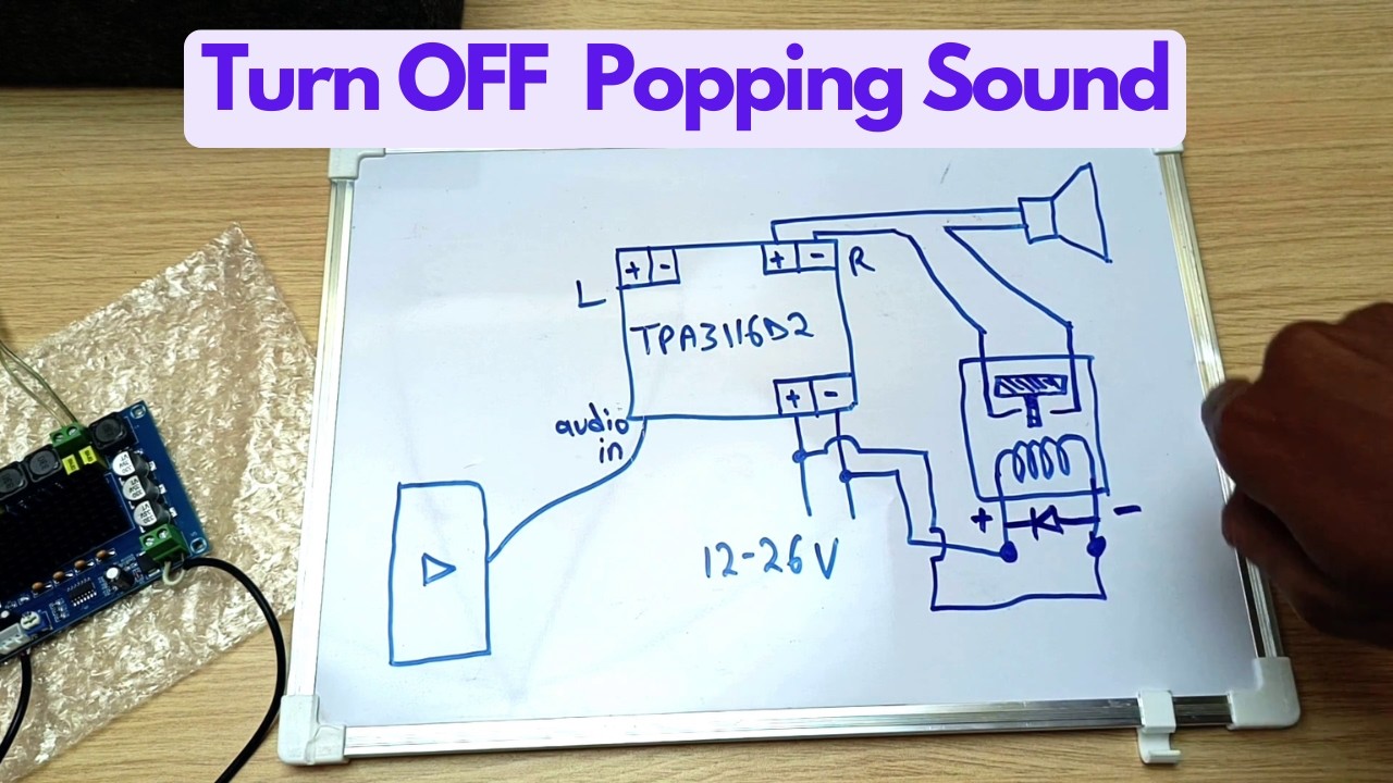 How to Stop TPA31162D Amplifier/Speaker popping sound after Power OFF