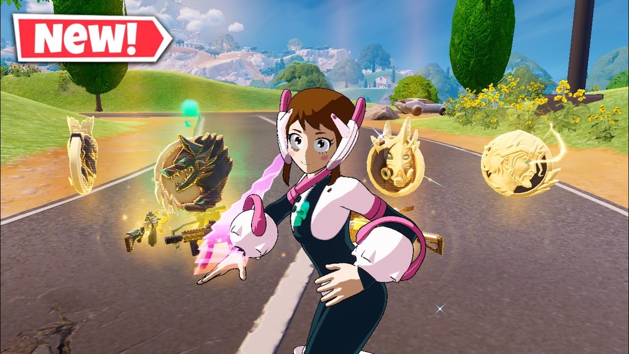 OCHACO URARAKA vs 4 MEDALLIONS & MYTHIC'S CHALLENGE (Fortnite Chapter 5 Season 2)
