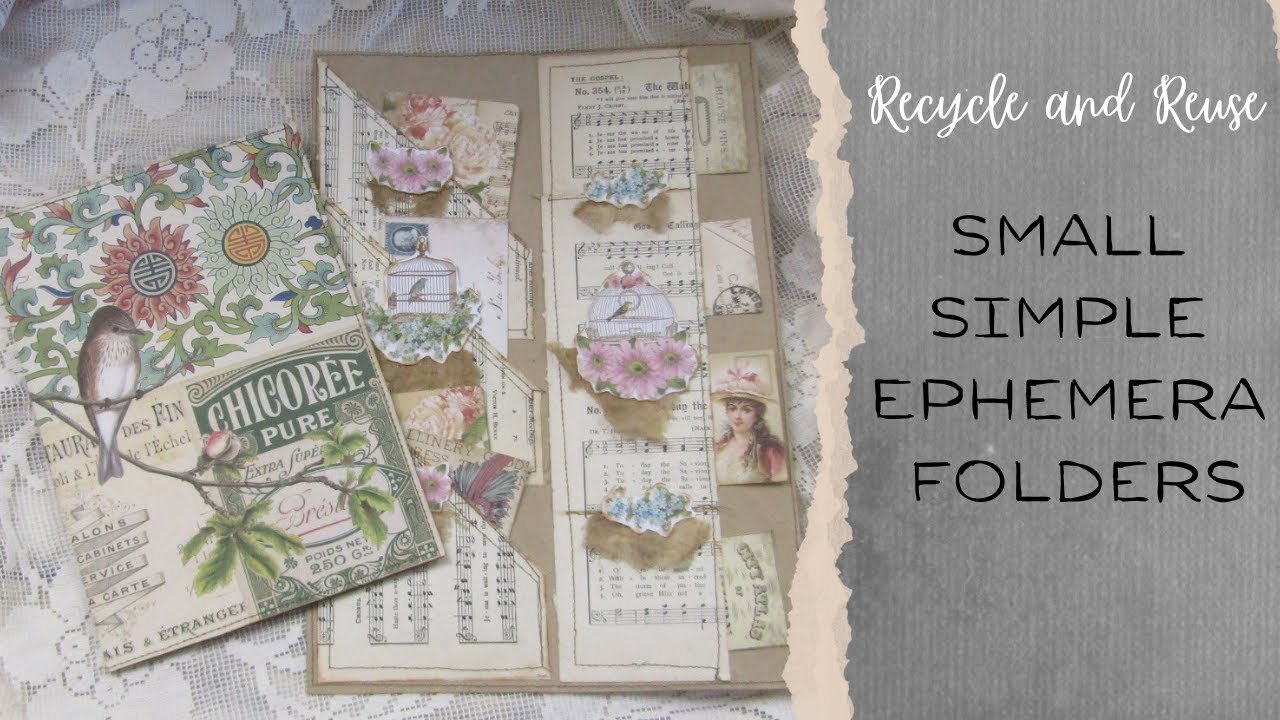 Recycle and Reuse Small Simple Ephemera Folders