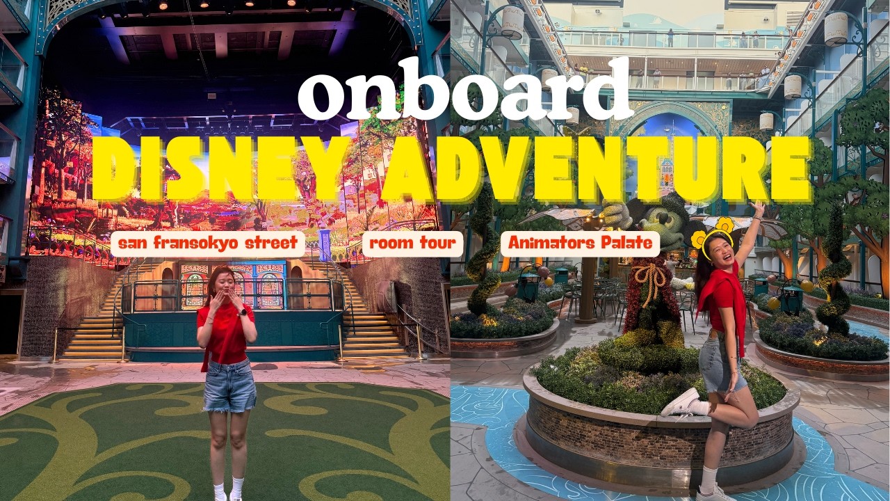 exploring Disney's LARGEST cruise ship - DISNEY ADVENTURE (as a first timer) #PreviewSailing