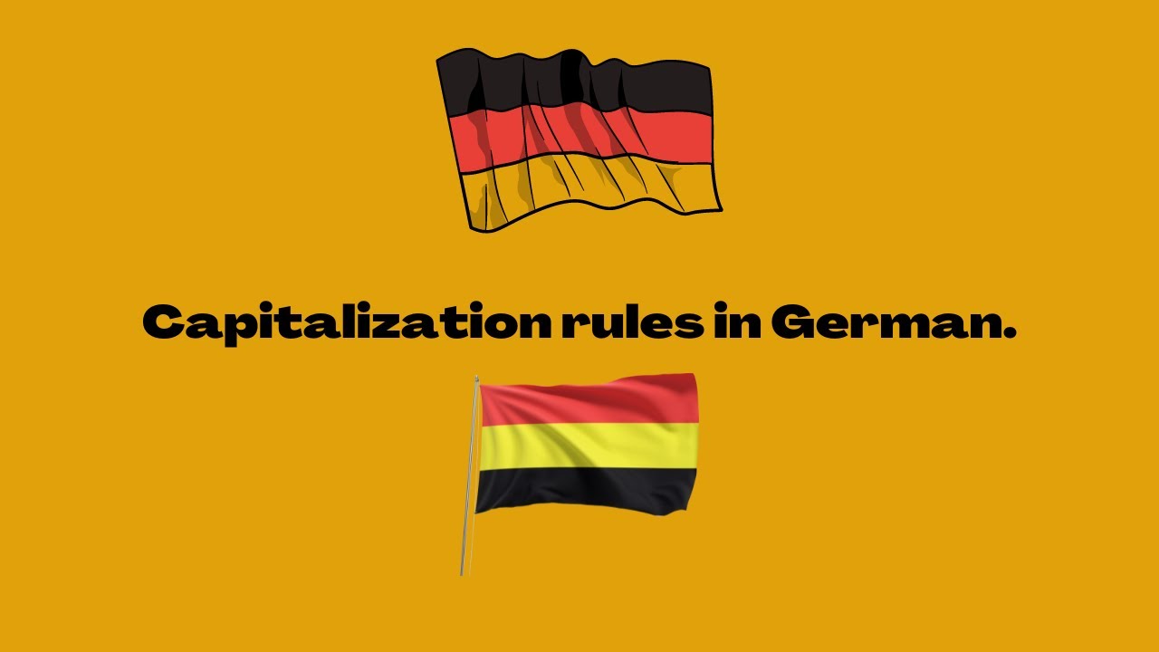 German A1 - Capitalization rules in German