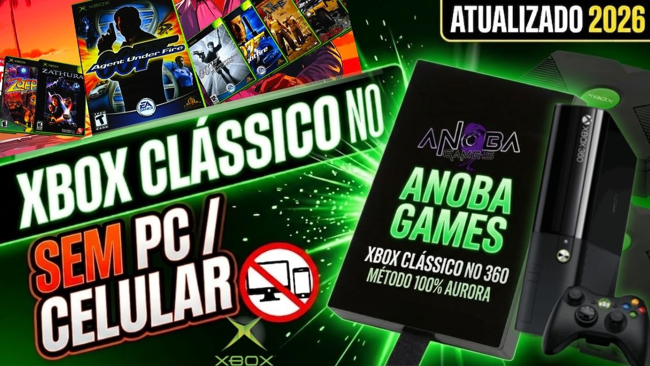 XBOX CLÁSSICO NO 360 O Novo Método 100% via AURORA (Sem PCCelular) - Atualizado 2026