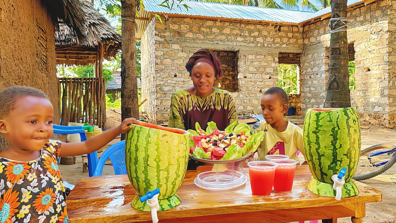 Buying Iron Sheets for Roofing Our African Dream Home🏡 +Watermelon Juice Treat for Village Kids 🍉❤️🥤
