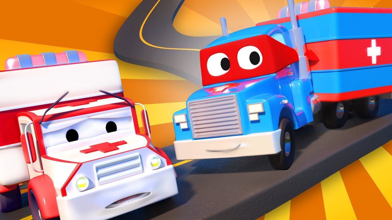 Xe cứu thương 2 - Si&ecirc;u xe tải Carl 🚚⍟ những bộ phim hoạt h&igrave;nh về xe tải l Super Truck