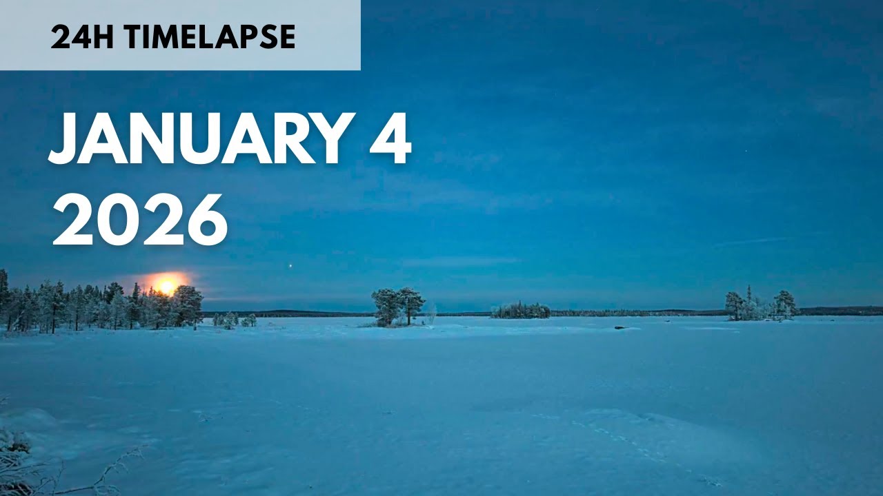 January 4, 2026 | 24h Timelapse | Swedish Lapland