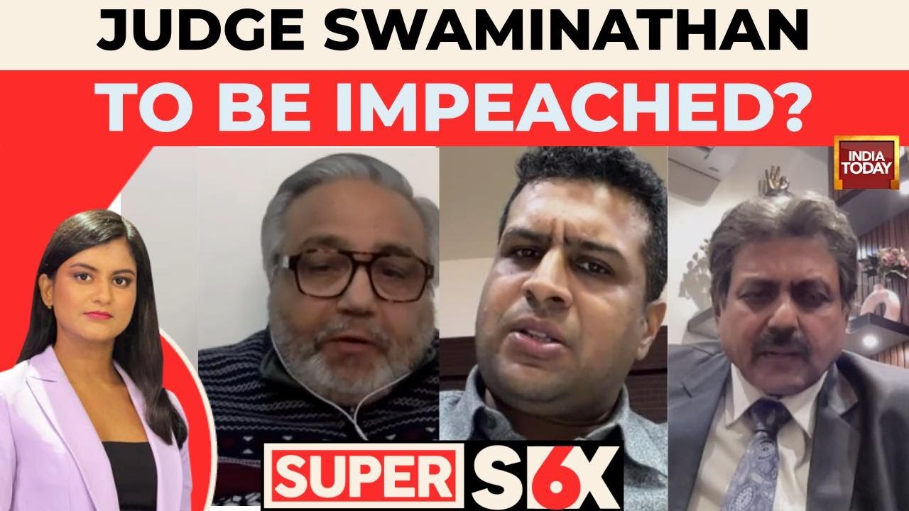 Super6 Debate| DMK Moves to Impeach Justice Swaminathan Over Deepam Row; BJP Calls it &lsquo;Intimidation&rsquo;