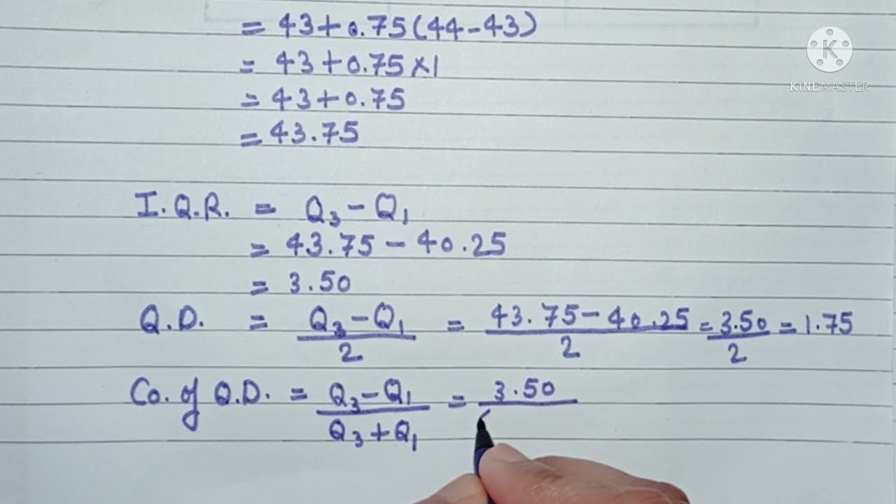 Business Statistics - Inter Quartile Range (I.Q.R.) | Quartile Deviation | Measures of Dispersion