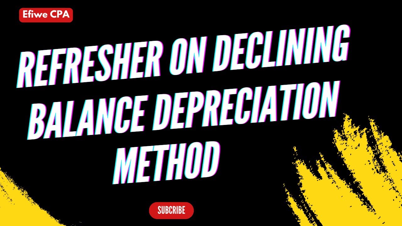 HOW A REFRESHER ON THE DECLINING BALANCE DEPRECIATION METHOD SAVED ME DURING AN AUDIT | inventory