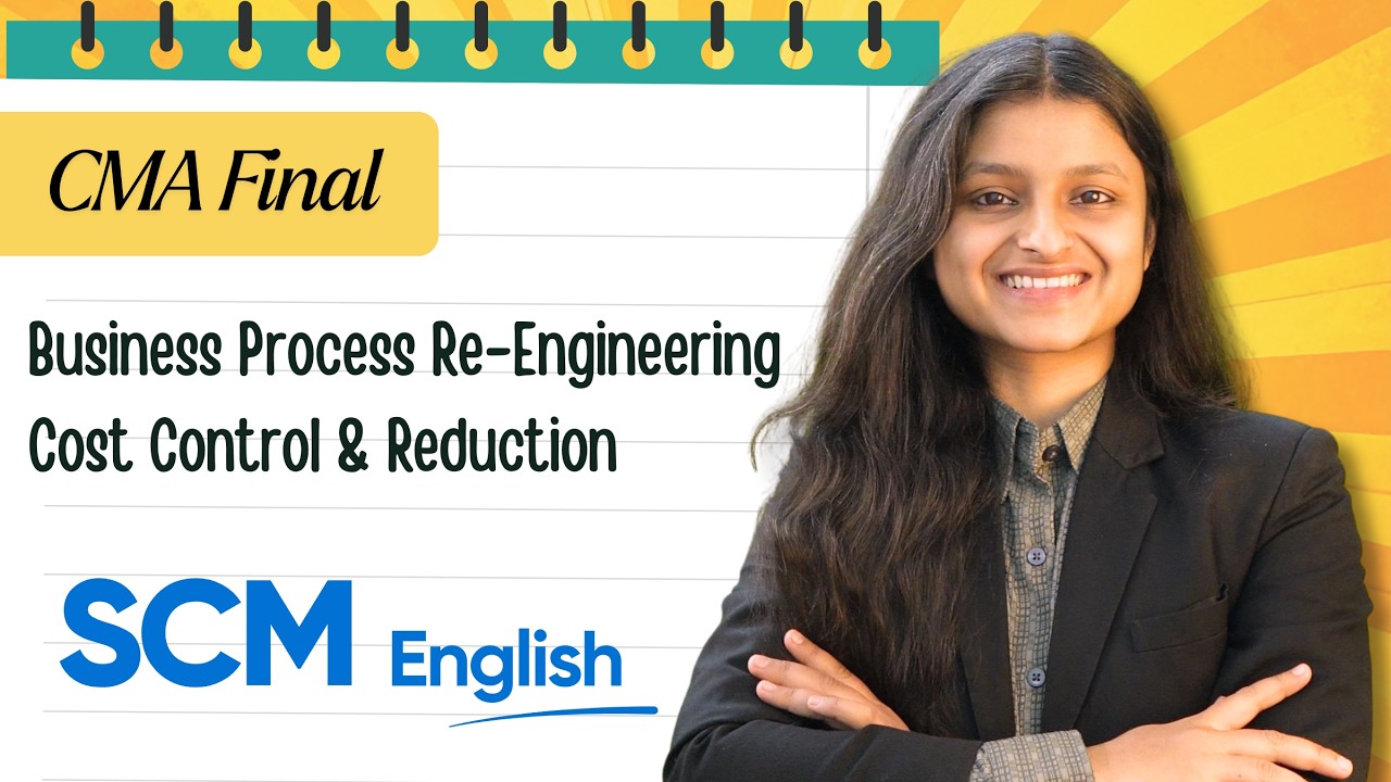 Business Process Re-engineering | Cost Control & Cost Reduction | CMA Final SCM 100% English
