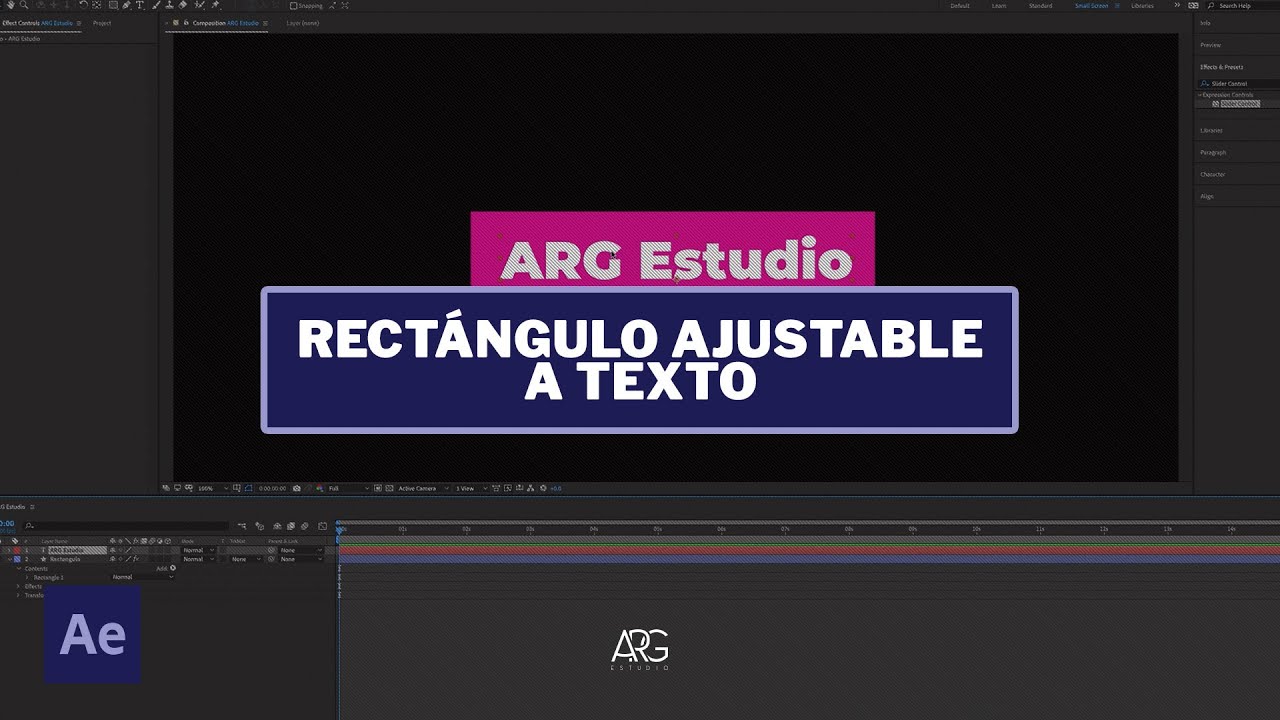 Rectángulo Ajustable a Texto en After Effects