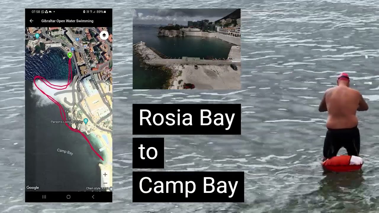 Zeiviak Bear Swims in Gibraltar waters, Rosia Bay to Camp Bay