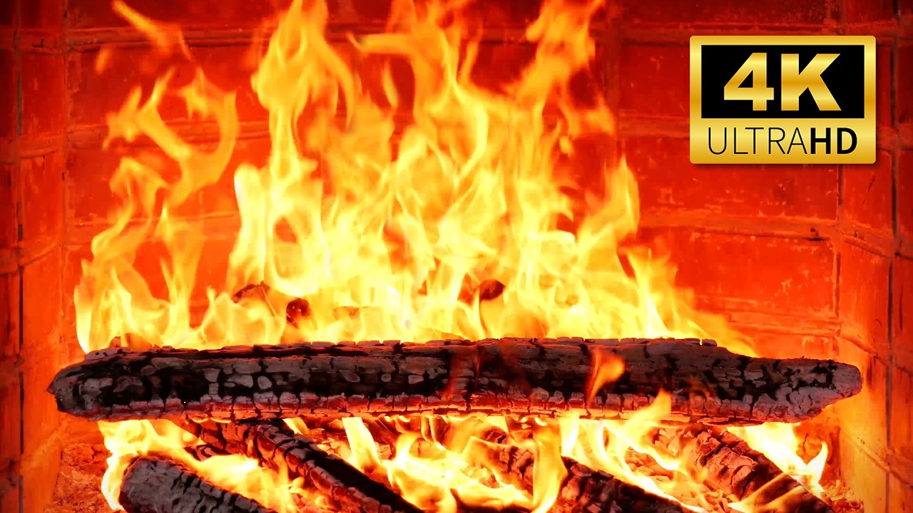 🔥 Warm Cozy Fireplace in 4K UHD 🔥 Crackling Fire Sounds | Perfect Home Ambienc
