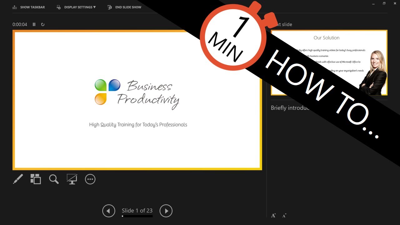 How to use Presenter View in PowerPoint 2013