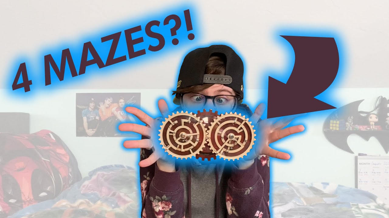 Solving 4 MAZES At Once?!? || Double Gear Maze Puzzle