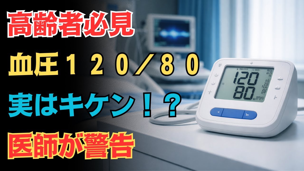６５歳以降に１２０／８０を目指すと命が危ない？救急搬送のリスクと医師が語る回避法｜高齢者に禁物の血圧管理とは｜老後の健康