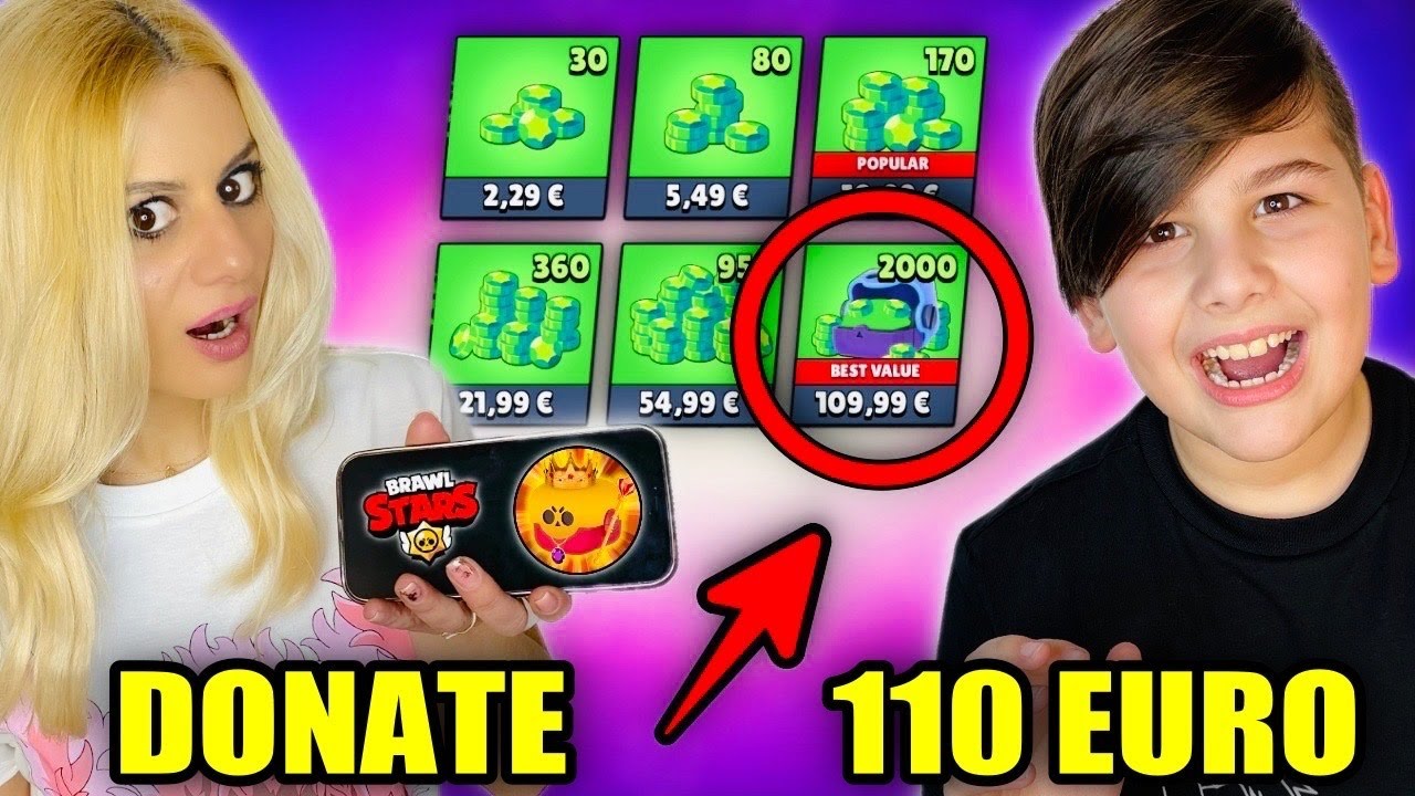 Εχασα στο Challenge - Εκανα DONATE 110 EURO στο ΤΟΛΗ BRAWL STARS LET'S PLAY KRISTINA