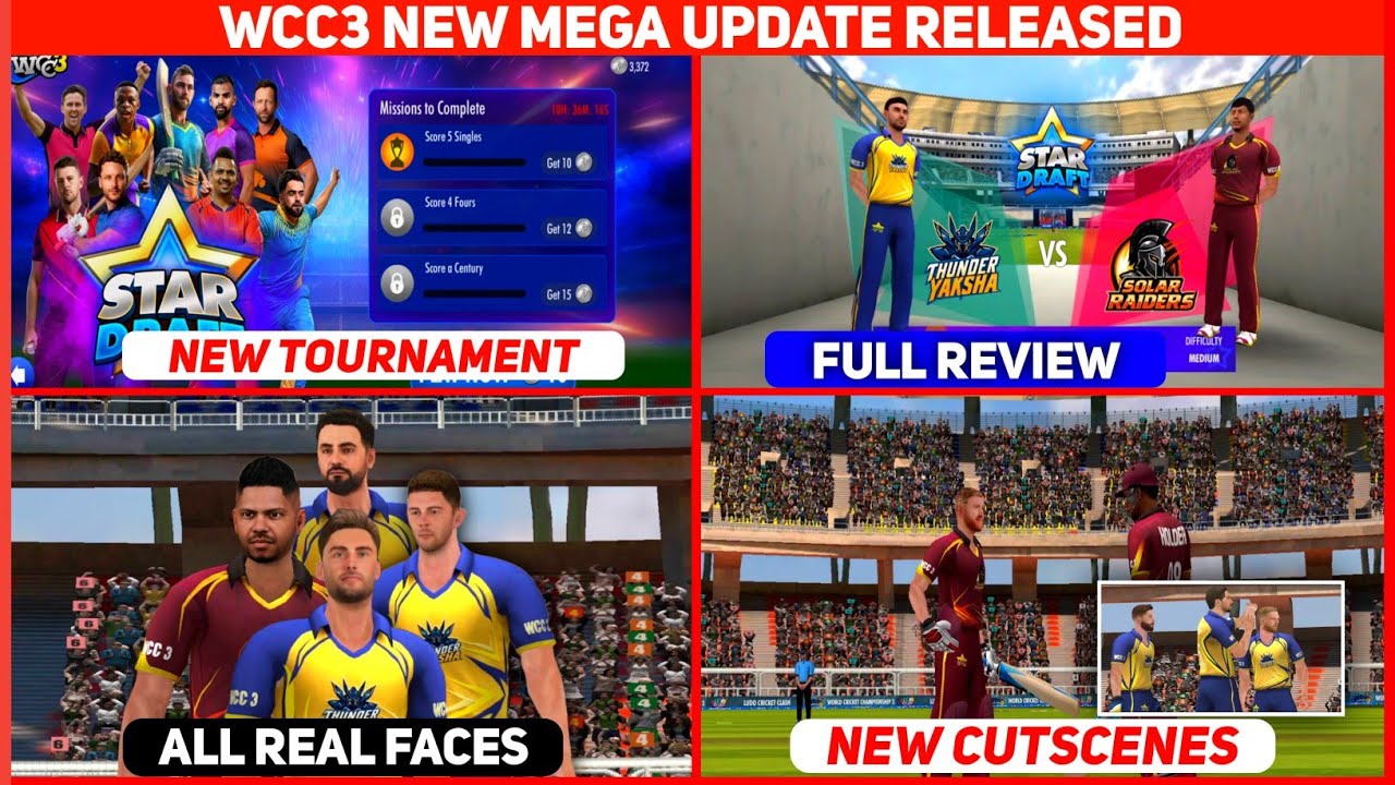 Wcc3 New Update Released | Real Faces,Star Draft | Wcc3 Star Draft Gameplay | Wcc3 Real Faces Review