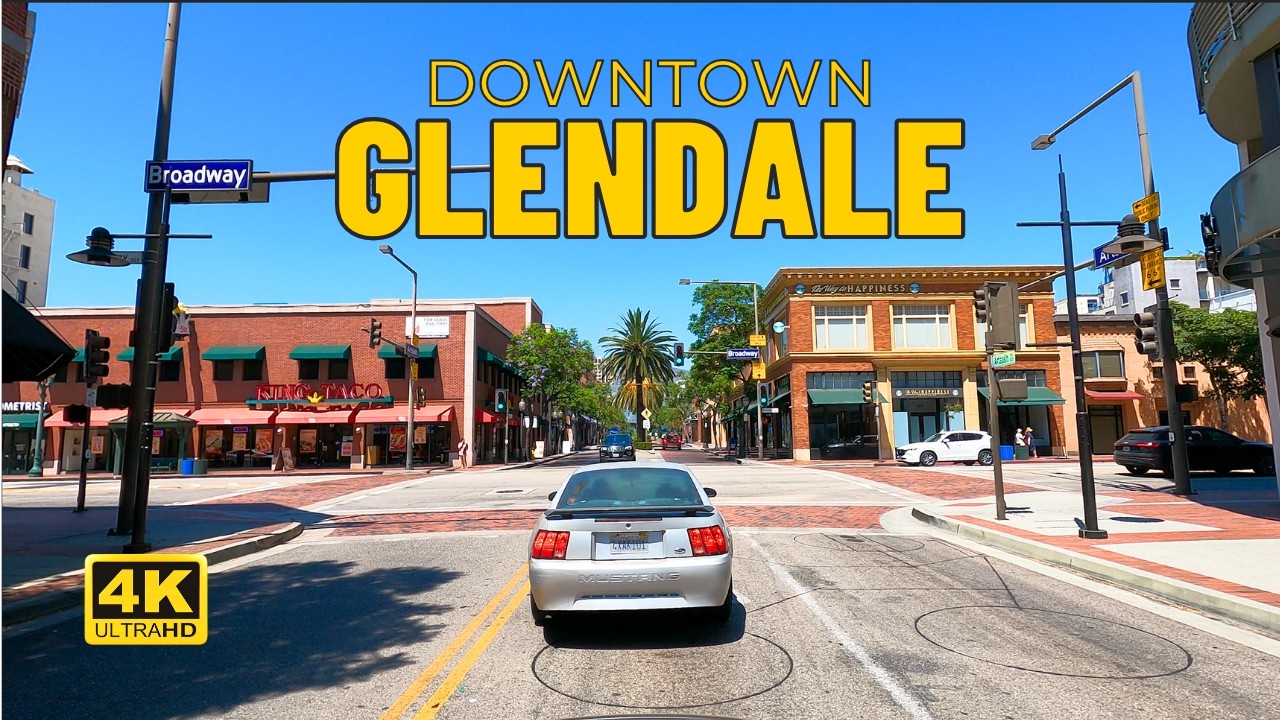Driving Downtown Glendale - Los Angeles California [4k]