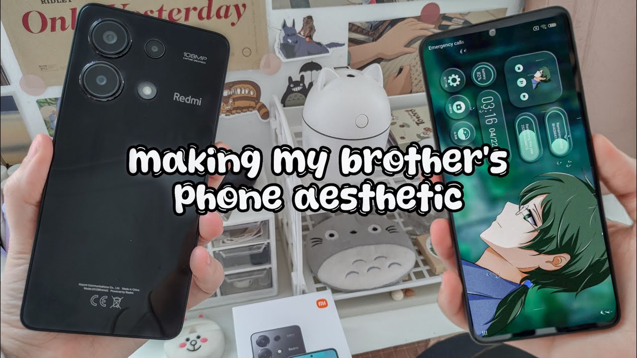 Making my brother's phone aesthetic - Xiaomi Redmi Note 13 &clubs;️ Aesthetic New Phone