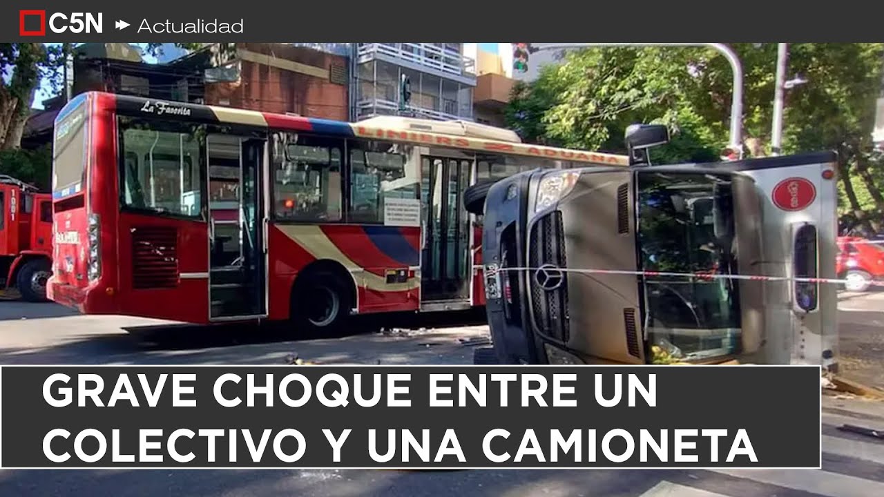 FUERTE CHOQUE enntre un COLECTIVO y un CAMIÓN en ALMAGRO: 14 HERIDOS
