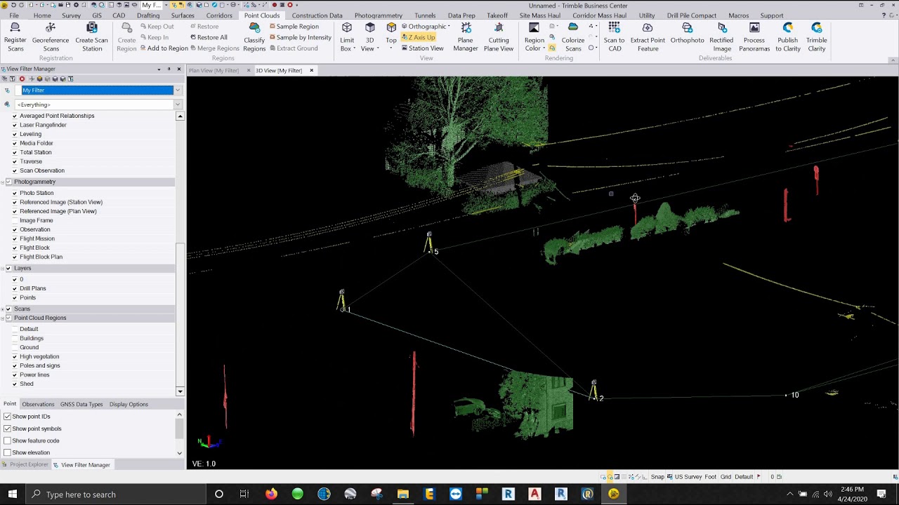 How to cleanup Point Cloud Data in Trimble Business Center