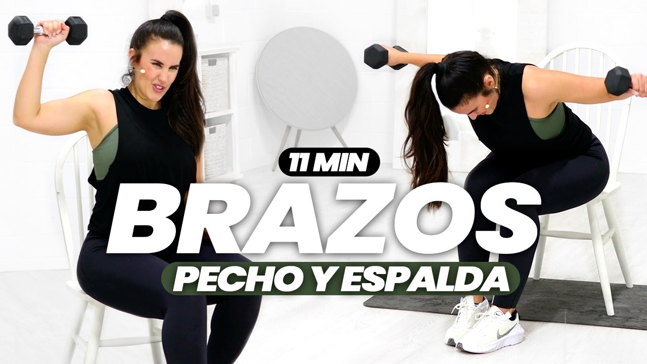 Elimina la FLACIDEZ de los BRAZOS | Rutina Completa de Tren Superior con Pesas