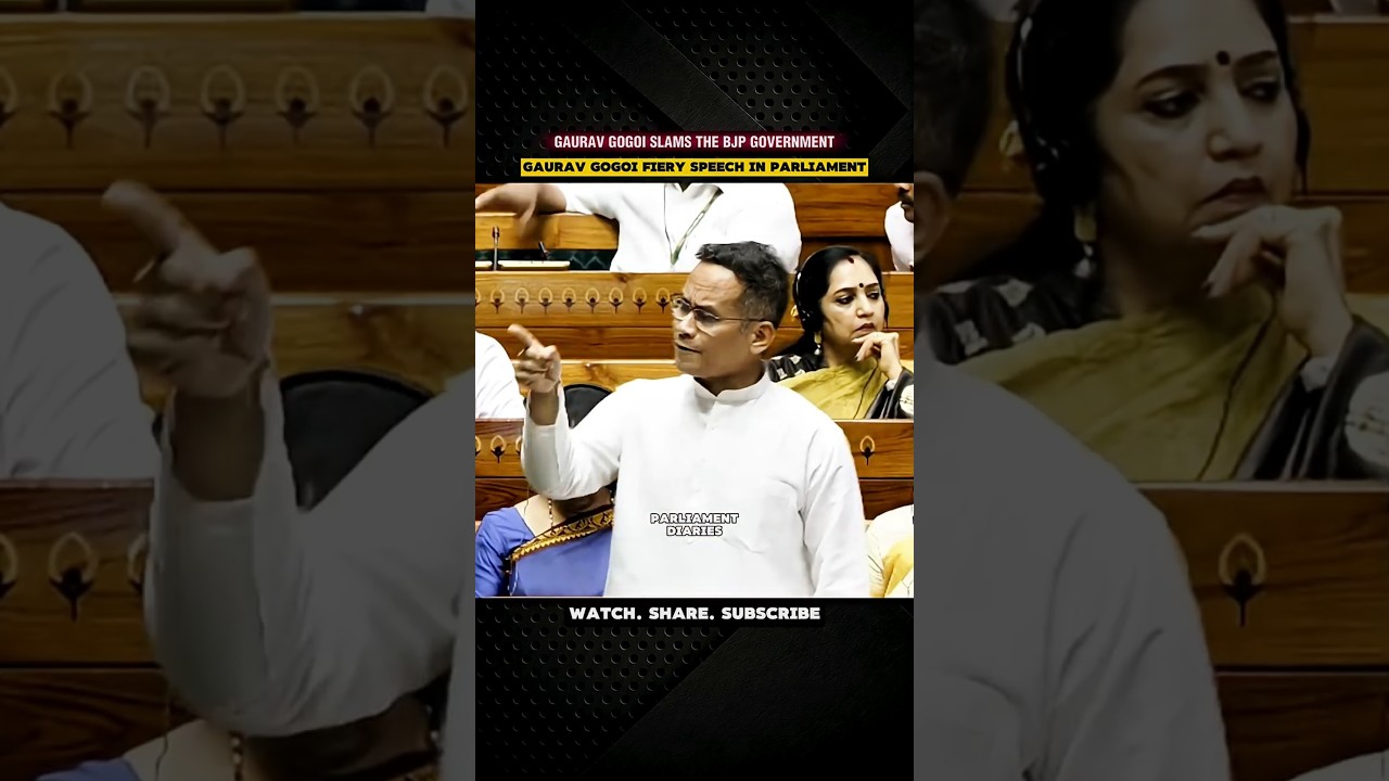 Gaurav Gogoi's Powerful Remarks in Parliament | Slams PM Modi & the BJP Government in Parliament