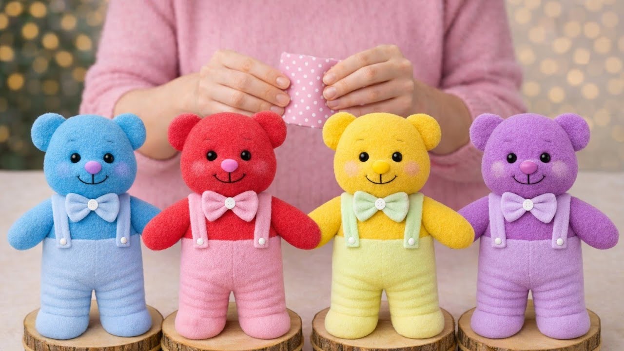 Colorful Valentine Bears /♥️ An artistic gift to express love on Valentine's Day🐻