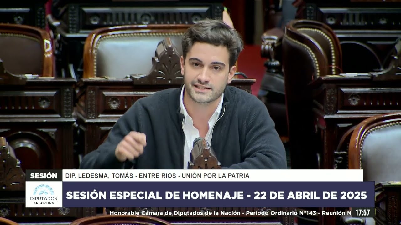 Diputado Ledesma, Tomás - UxP - Sesión de Homenaje al Papa Francisco 22-04-2025