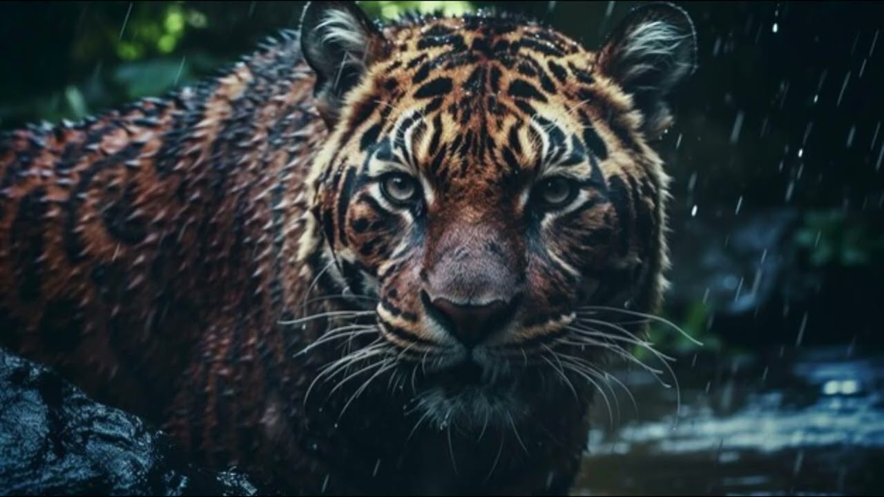 First Rain in the Forest 🌧️ 🐅