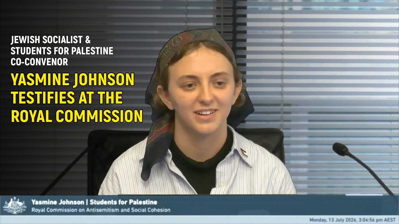 Jewish socialist Yasmine Johnson at the Royal Commission into Anti-Semitism and Social Cohesion