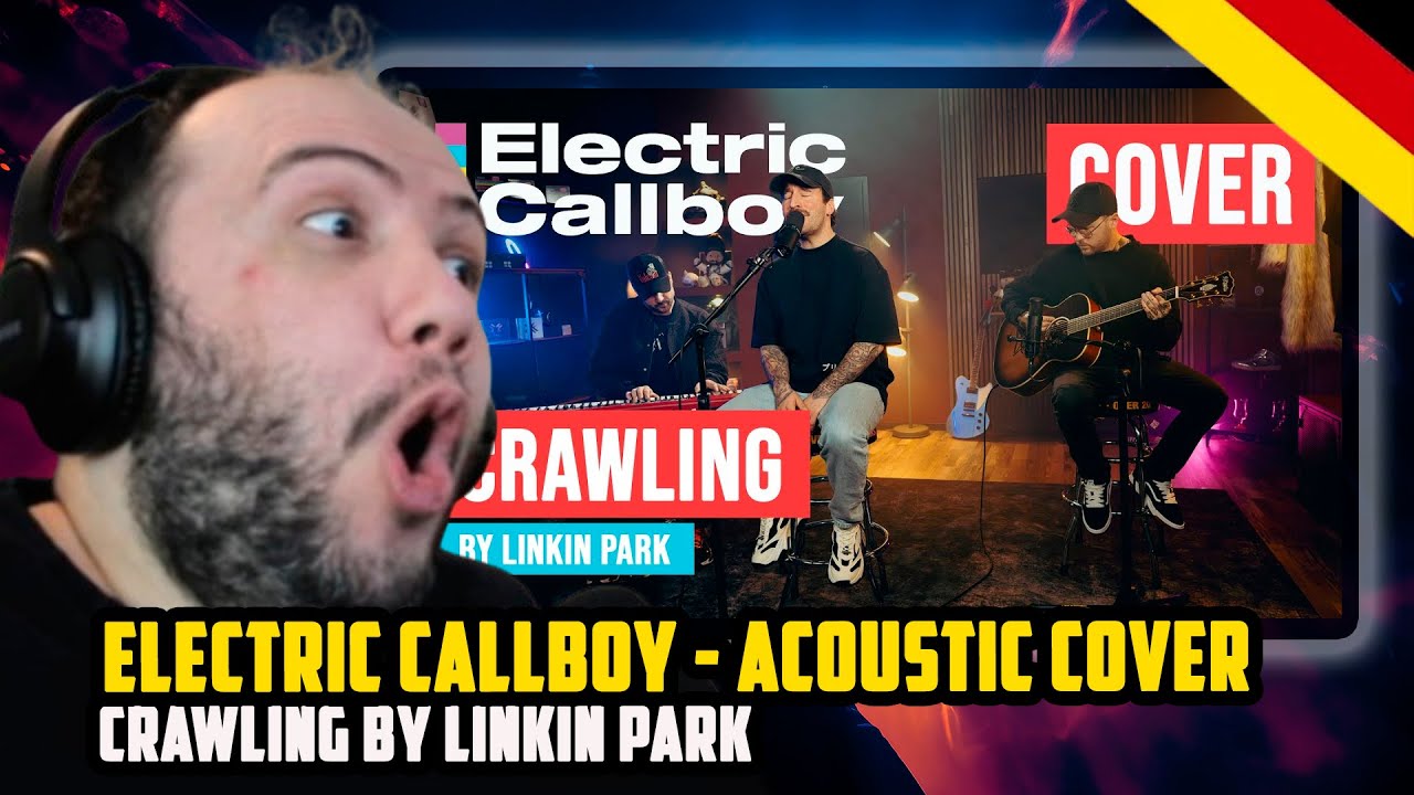 🇩🇪 Electric Callboy - CRAWLING от LINKIN PARK (акустический кавер) | РЕАКЦИЯ УЧИТЕЛЯ ПОЛА