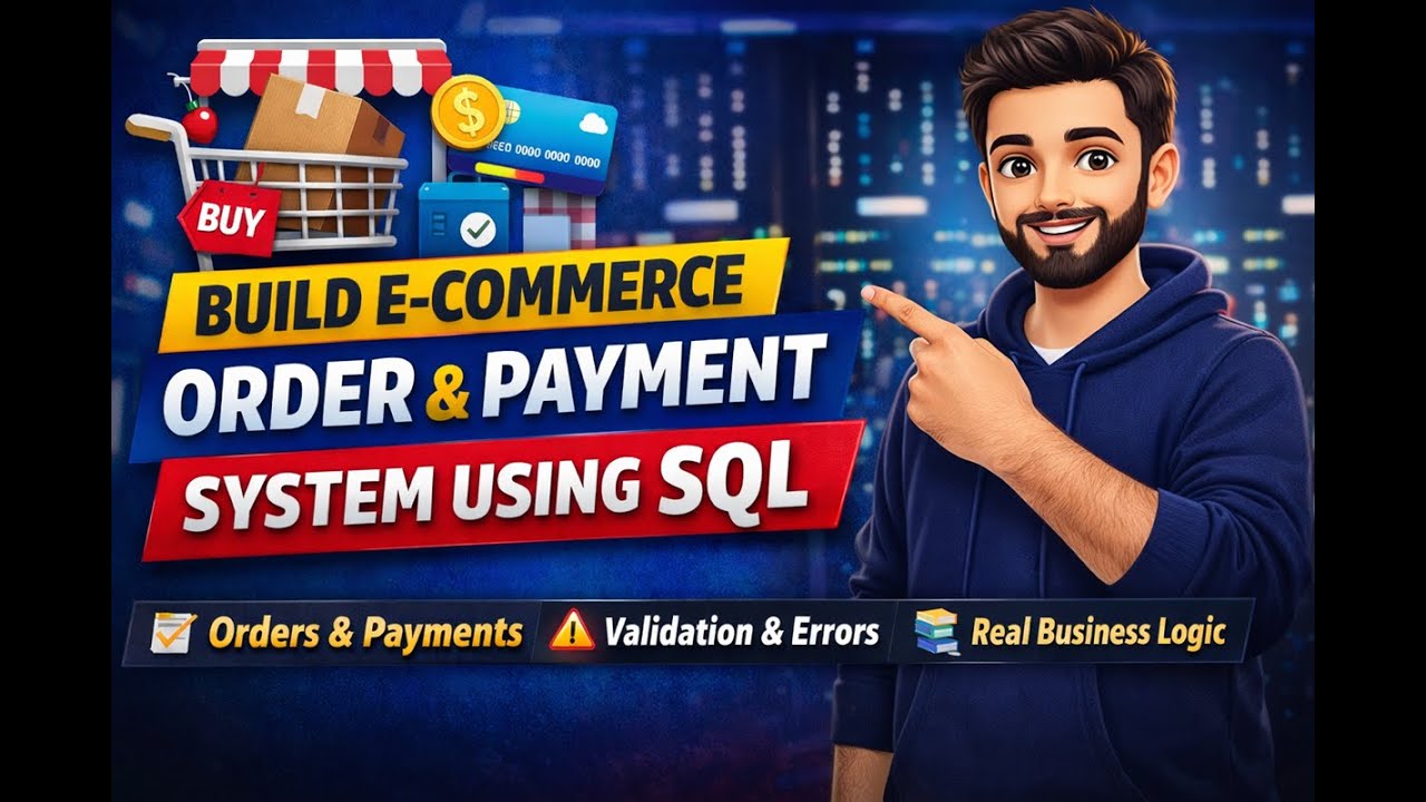 💳🛒 Real-World E-Commerce Order Processing System | SQL Database Design & Error Handling | Hindi