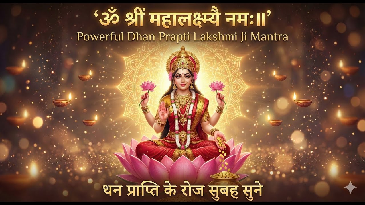Om Shreem Mahalakshmyai Namah Powerful Lakshmi Mantra Meditation Music