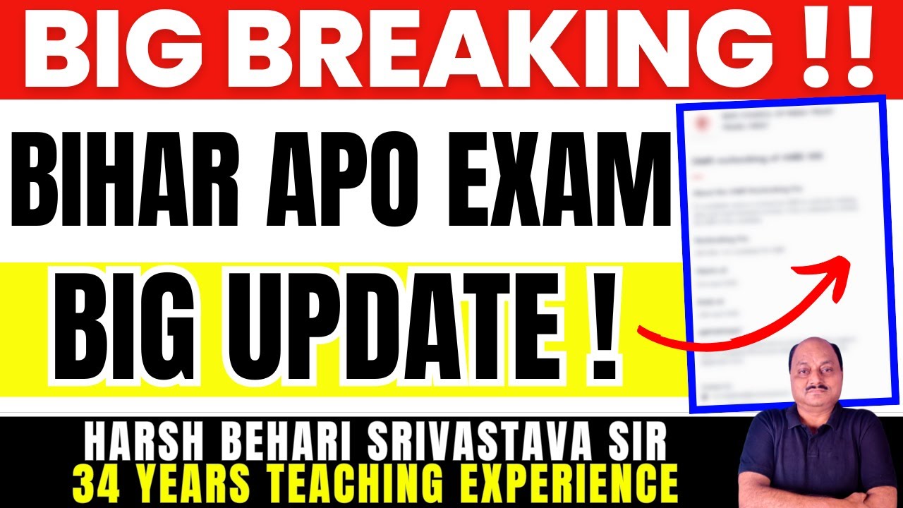 BIG BREAKING !! BIHAR APO EXAM - BIG UPDATE !! Vacancy Date | Posts | Pariksha Refresher #advocate