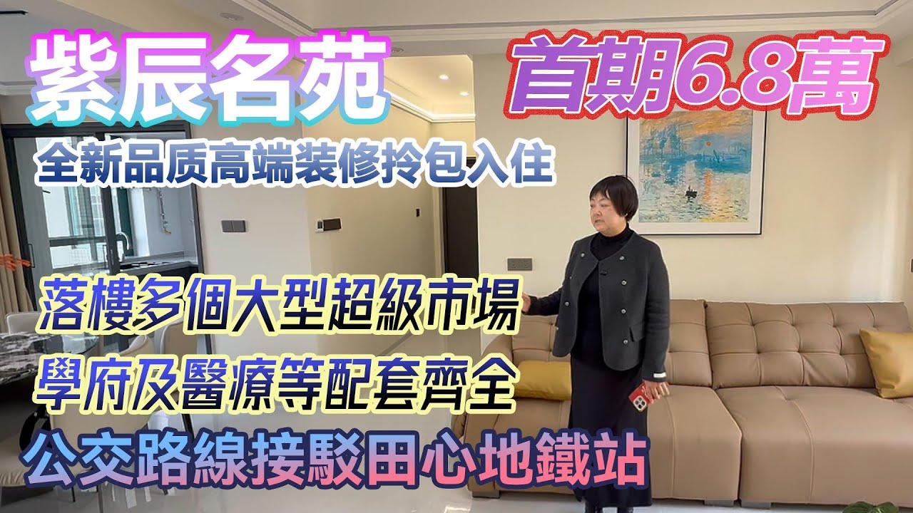 首期僅需6.8萬！全新品質高端裝修拎包入住 樓下多個大型超級市場 學府及醫療等配套齊全 #港人置業 #臨深樓盤 #惠州筍盤 #home
