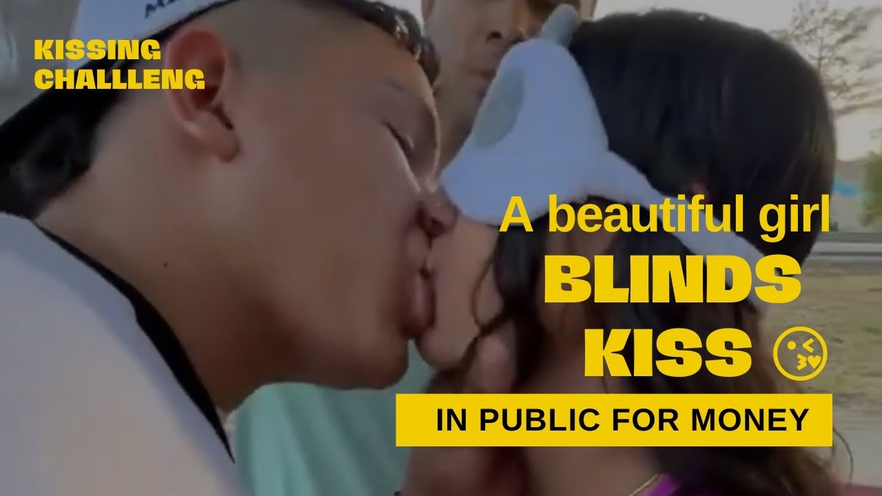 girls are challenged to be kissed by random guys with their eyes closed | Kissing Challenge