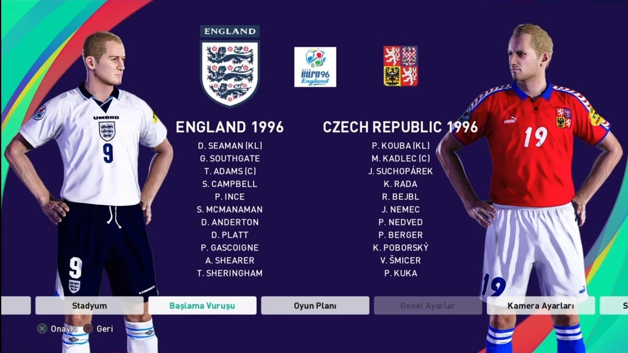 Euro 96 A Grubu 3.maç England Czech Republic 