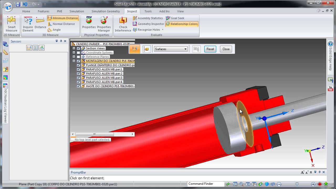 VÍDEO TUTORIAL: DRAG COMPONENT E SENSOR NO SOLID EDGE