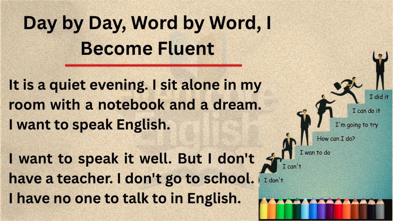 Day by Day, Word by Word, I Become Fluent || Graded Reader | Improve Your English | English Subtitle