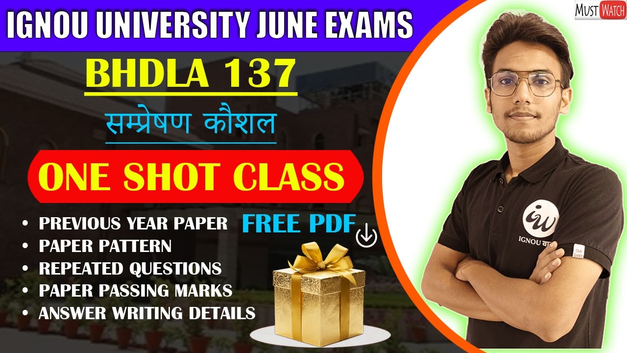 #153 BHDLA 137 || SAMPRESHAN KAUSHAL - HINDI  || IMPORTANT QUESTIONS | IGNOU WALAY