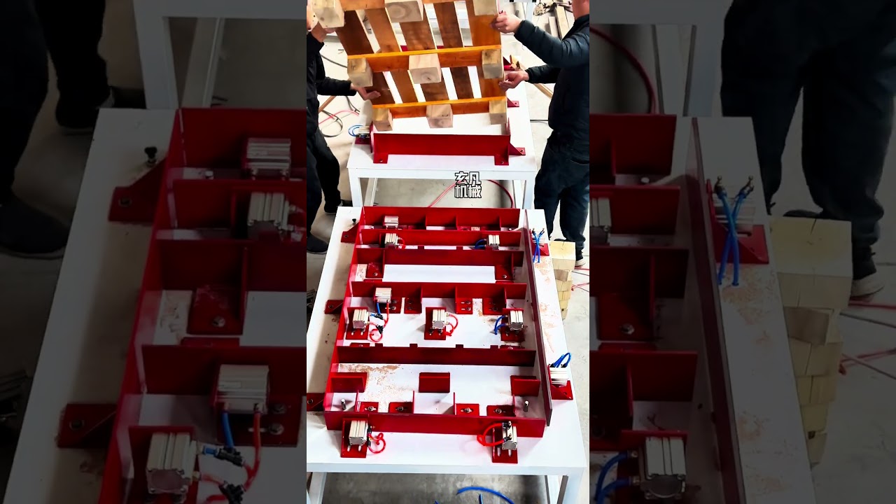 How to create a standard pallet EUR1 #woodmachinery #woodenpallet #pallet