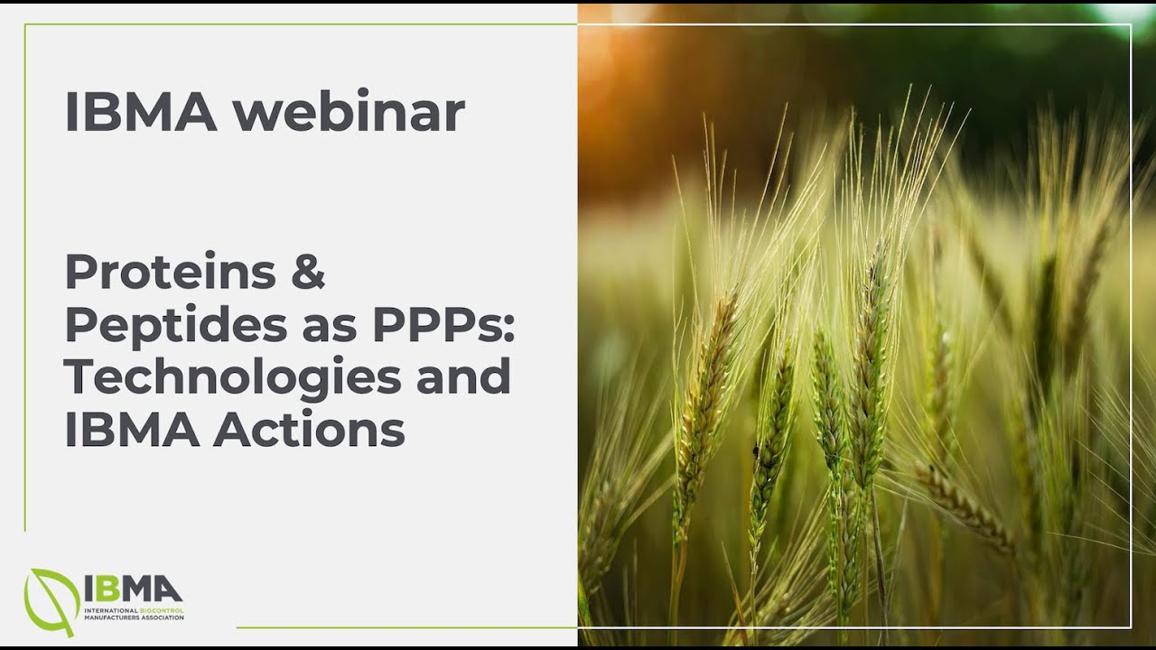 IBMA Webinar Peptides and Proteins as Plant Protection Products Technologies and IBMA Actions 202509