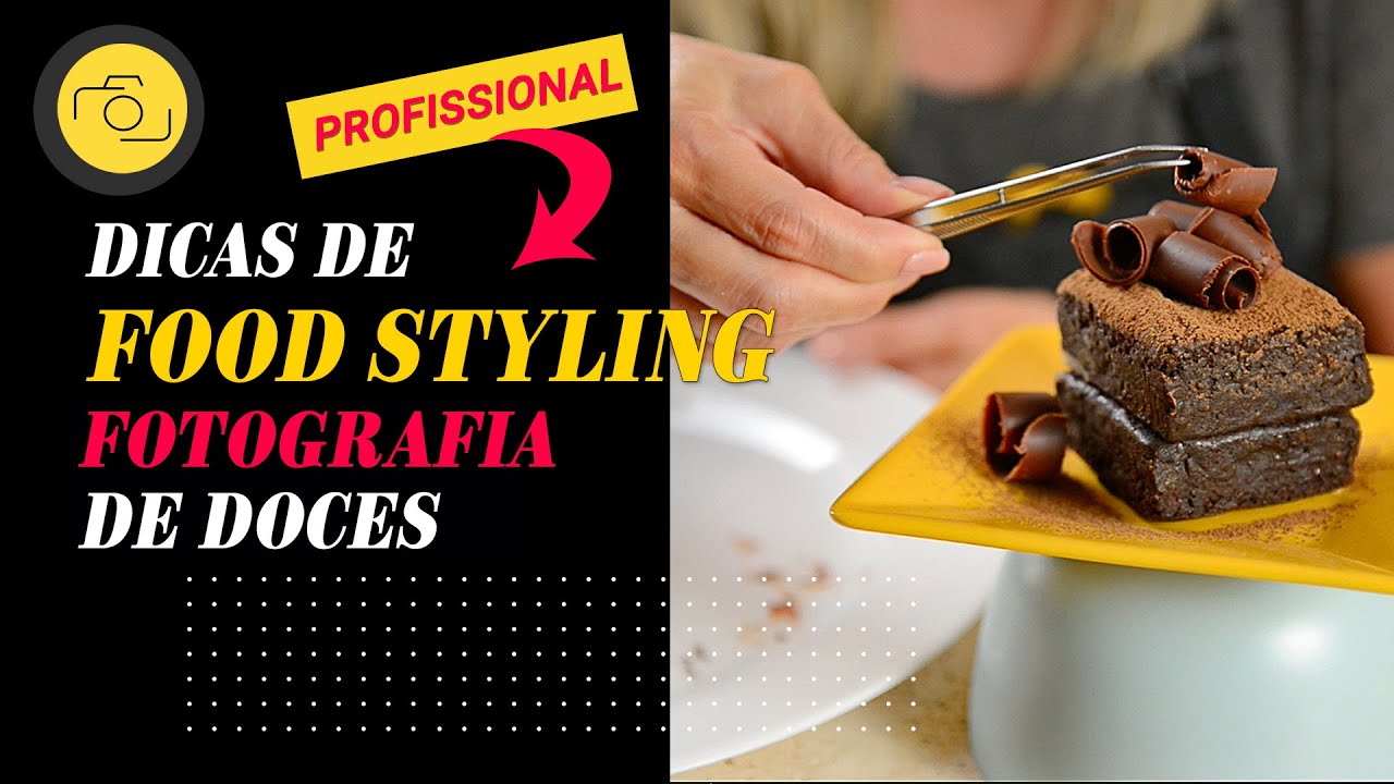 Food Styling de Raspas de chocolate para fotos profissionais de brownie