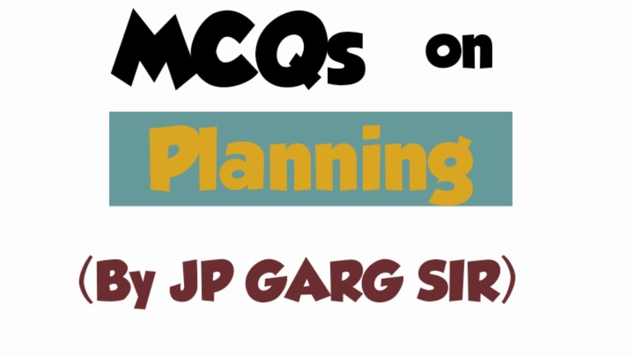 MCQs on planning