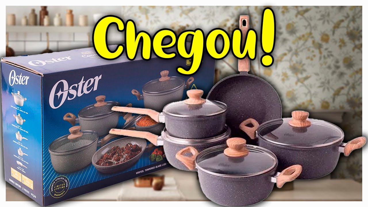 JOGO DE PANELAS OSTER RESVESTIMENTO DE CERÂMICA, COMO FAZER A CURA! - Família Gaspar