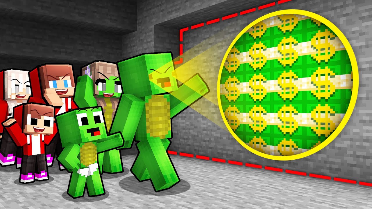 Mikey Family and JJ Family Mined 1,000,000 $ in Minecraft (Maizen)