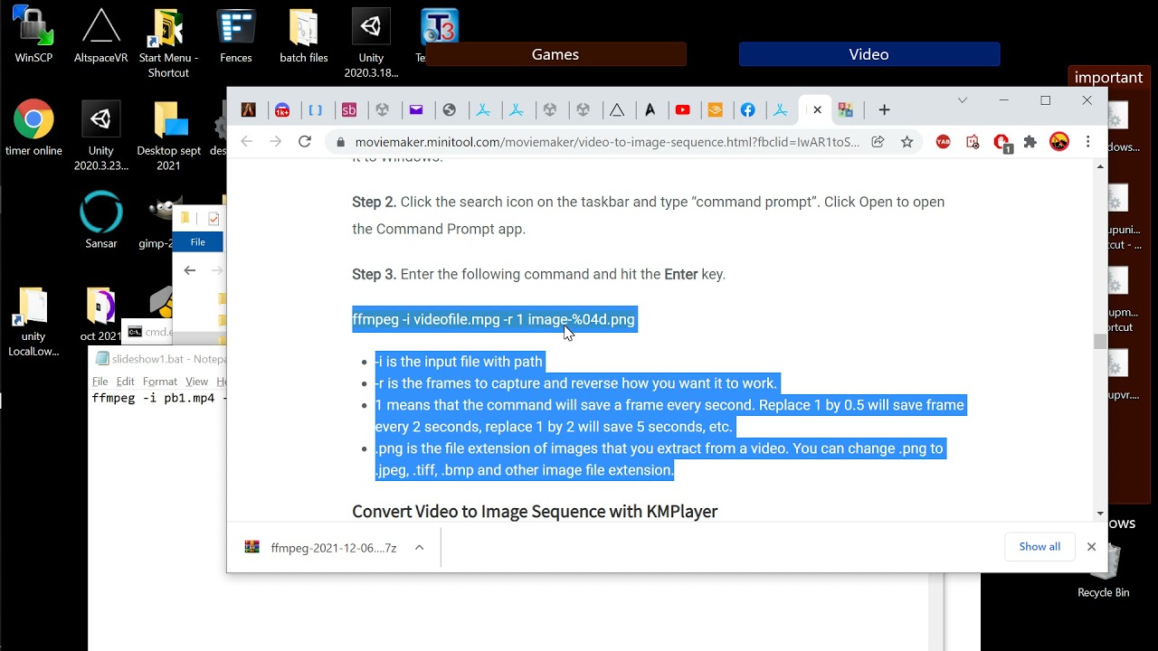 using ffmpeg to autogenerate slideshow images