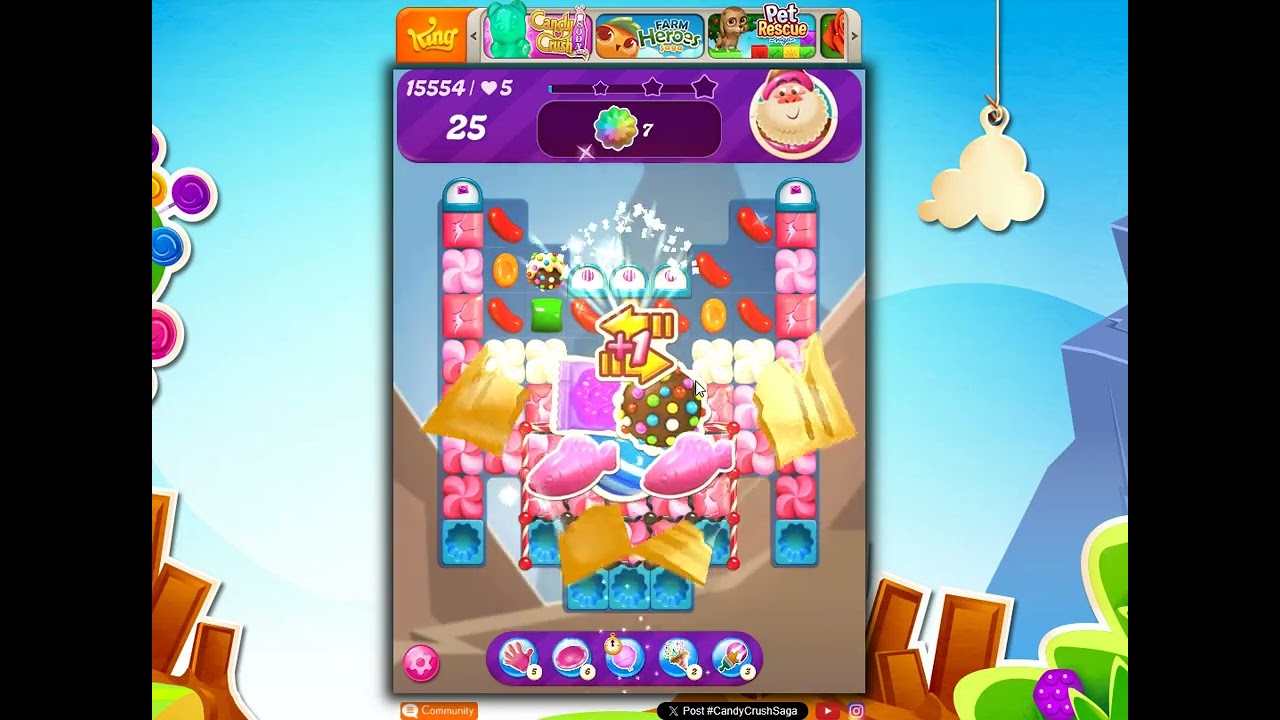 Candy Crush Saga Level 15551、15552、15553、15554、15555 by Funny❣
